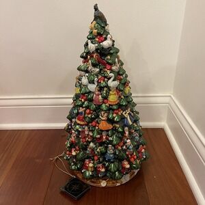 Christopher Radko 12 Days Of Christmas Music Cookie Jar 18 Inch Ceramic RARE‎